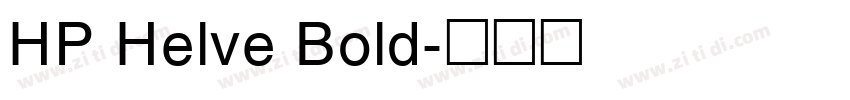 HP Helve Bold字体转换